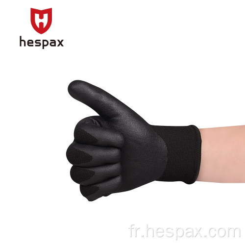 Gants de sécurité HESPAX en nylon microfoam nitrile anti-huile